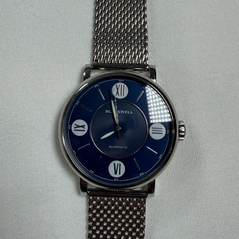 Blackwell Automatic Men's Blue Dial Mesh Wristwatch